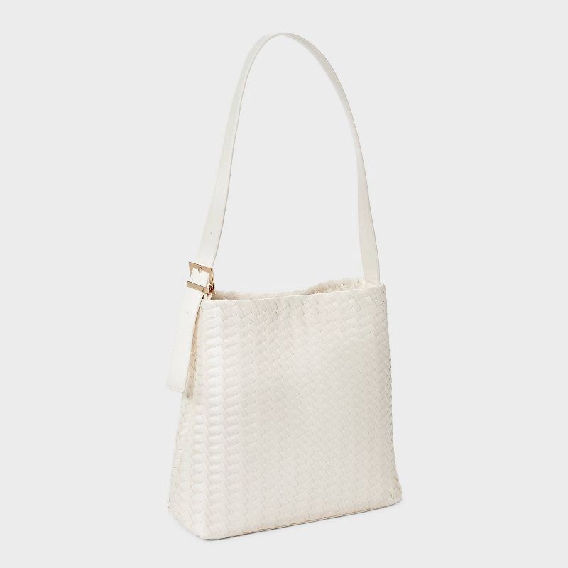 slide 3 of 5, Woven Bucket Bag - A New Day™ White, 1 ct
