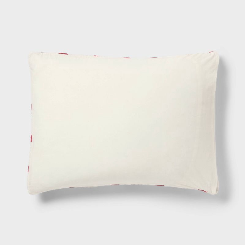 slide 5 of 5, Full/Queen Matelasse Christmas Quilt Set Red - Threshold™, 1 ct