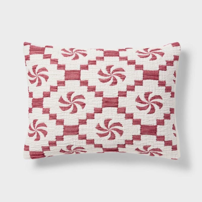 slide 4 of 5, King Matelasse Christmas Quilt Set Red - Threshold™, 1 ct