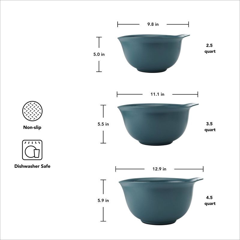 slide 3 of 8, KitchenAid Set of 3 Mixing Bowls Agave, 1 ct
