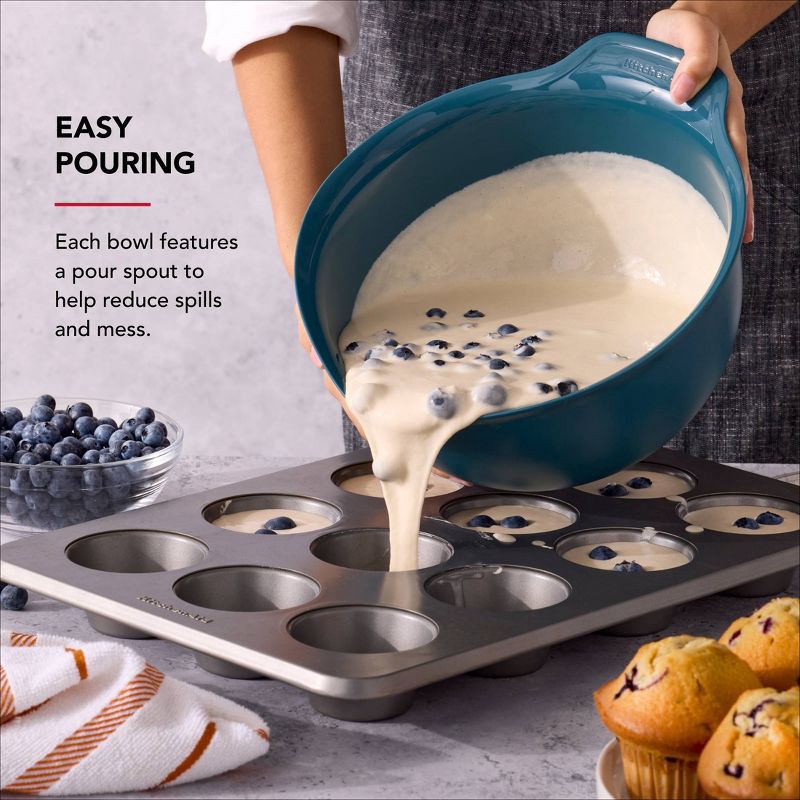 slide 5 of 8, KitchenAid Set of 3 Mixing Bowls Agave, 1 ct