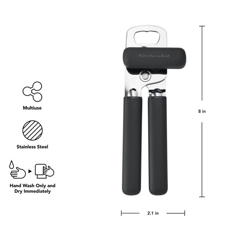 slide 3 of 7, KitchenAid Multi Function Can Opener Black, 1 ct
