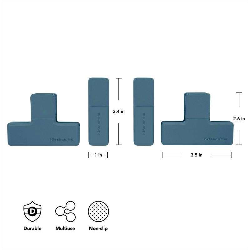 slide 3 of 6, KitchenAid 4pk Bag Clips Agave, 4 ct