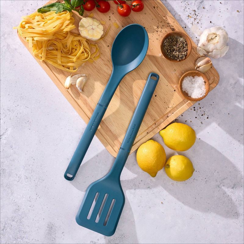 slide 2 of 11, KitchenAid 2pk Turner and Spoon Cooking Utensil Set Agave, 2 ct
