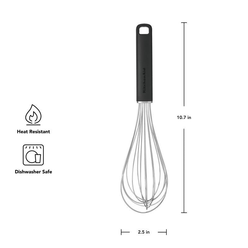 slide 2 of 6, KitchenAid Utility Whisk Black, 1 ct