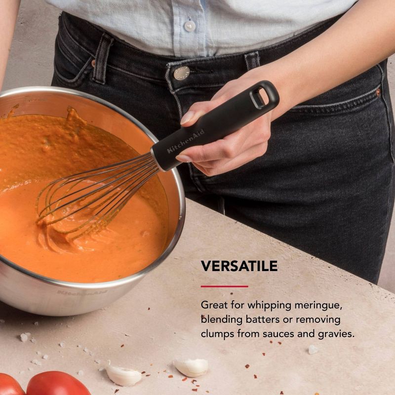 slide 3 of 6, KitchenAid Utility Whisk Black, 1 ct