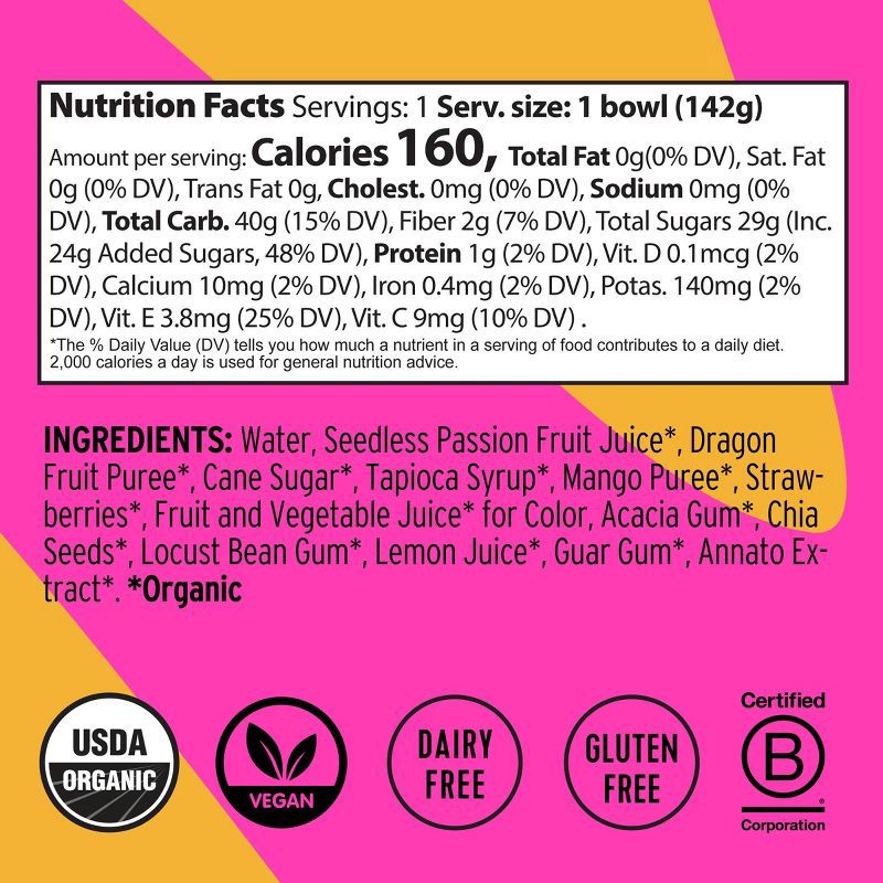 slide 8 of 9, Pitaya Foods Frozen Organic Dragon Fruit & Passion Fruit Swirl Smoothie Bowl - 8 fl oz, 8 fl oz