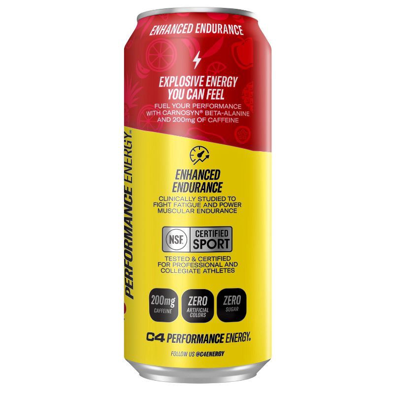 slide 7 of 9, C4 Smart Energy Hawaiian Punch Performance Energy Drink - 16oz, 16 oz