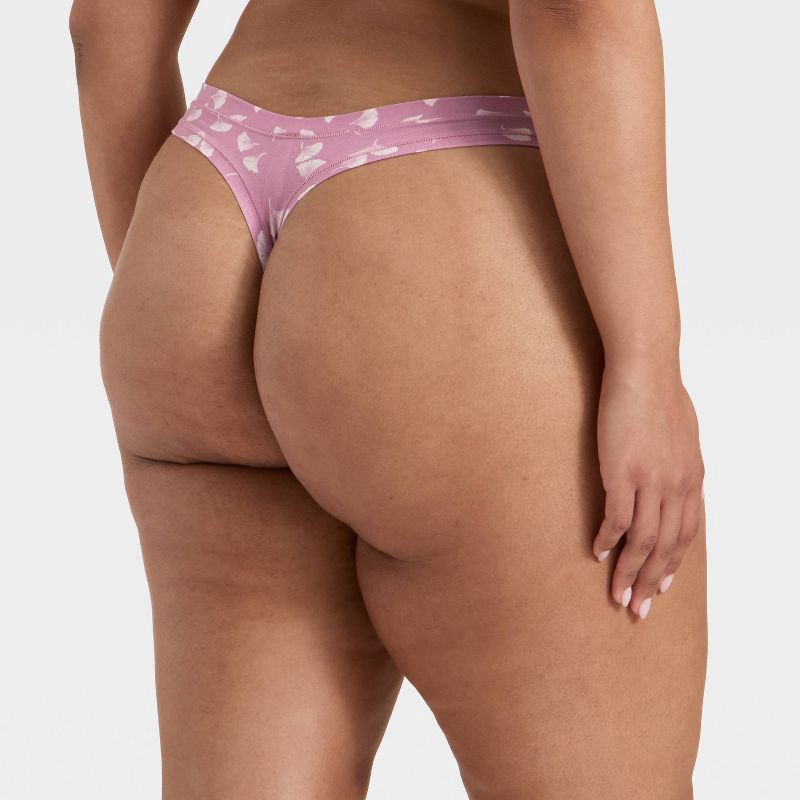 slide 5 of 5, Women's Cotton Stretch Comfort Thong Underwear - Auden™ Clay Pink XS, 1 ct