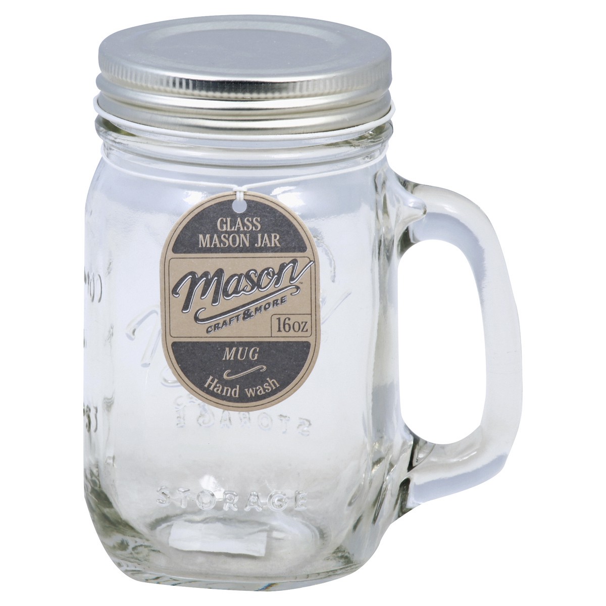 slide 3 of 3, Mason Craft Glass Mug with Lid, 1 ct