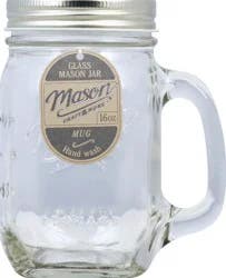 Mason Craft Glass Mug with Lid