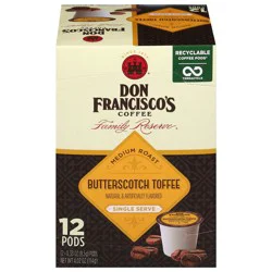 Don Francisco's Family Reserve Medium Roast Butterscotch Toffee Coffee - 12 pods, 0.33 oz each