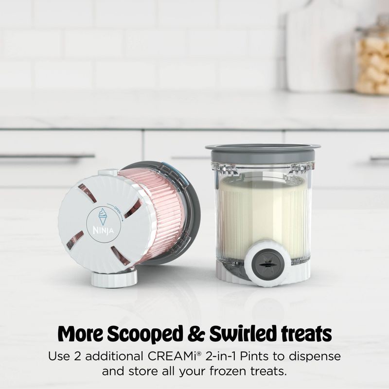 slide 3 of 5, Ninja 2pk CREAMi Scoop & Swirl Pints and Lids Compatible with NC700 Series, 2 ct