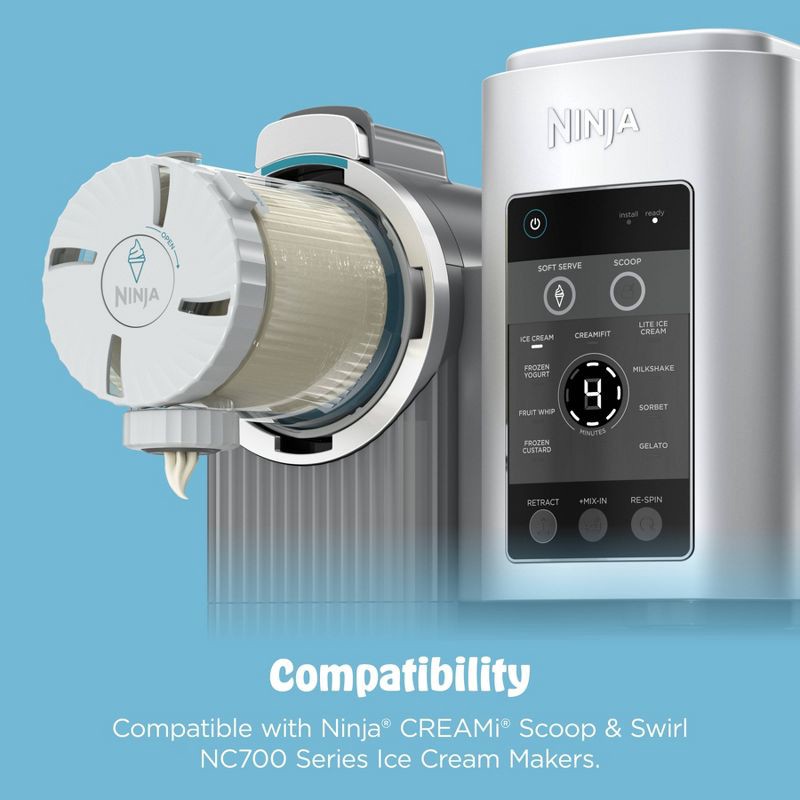 slide 4 of 5, Ninja 2pk CREAMi Scoop & Swirl Pints and Lids Compatible with NC700 Series, 2 ct