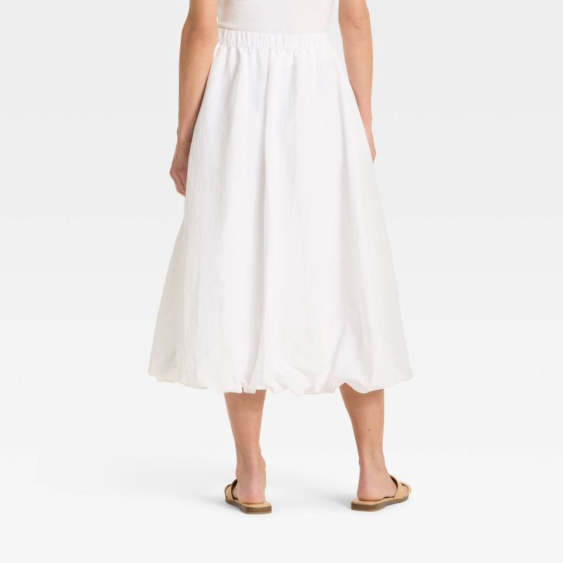 slide 2 of 3, Women's Midi A-Line Skirt - A New Day™ White XL, 1 ct