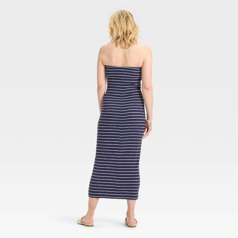 slide 2 of 3, Women's Knit Tube Dress - A New Day™ Navy Striped XS, 1 ct