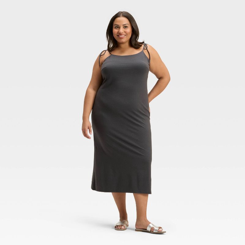 slide 1 of 3, Women's Open Back Dress - A New Day™ Gray XXL, 1 ct