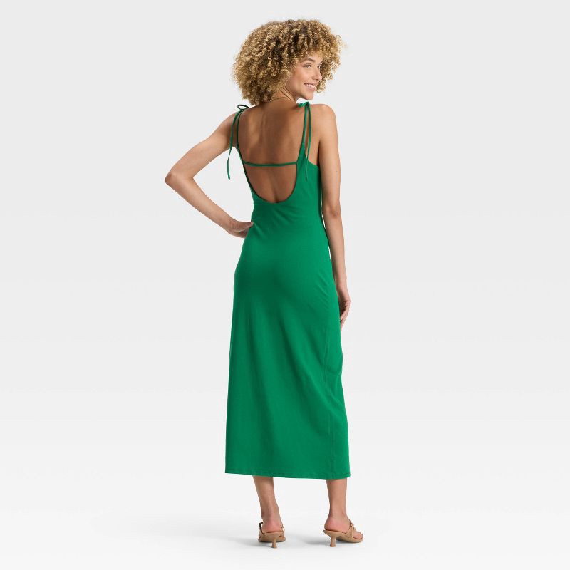slide 2 of 3, Women's Open Back Dress - A New Day™ Green L, 1 ct