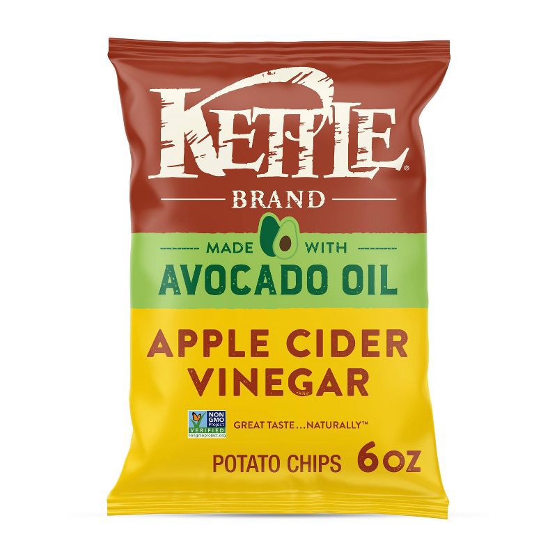 slide 1 of 6, Kettle Brand Apple Cider Vinegar Avocado Oil Potato Chips - 6oz, 6 oz
