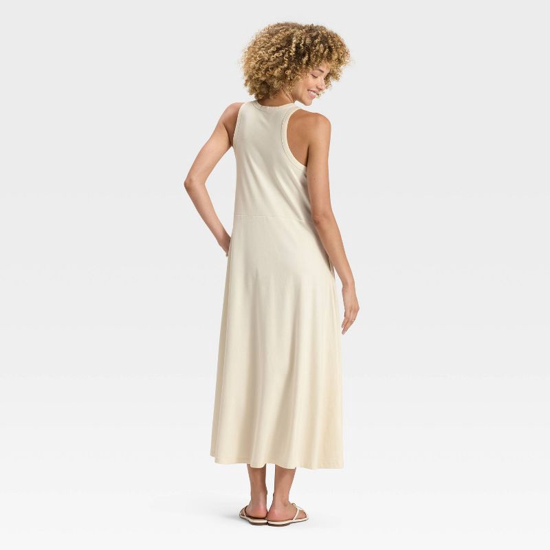 slide 2 of 3, Women's Knit Maxi Tank Dress - A New Day™ Cream XS, 1 ct