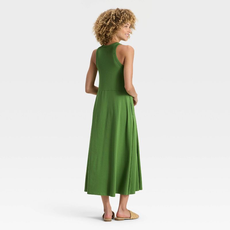 slide 2 of 3, Women's Knit Maxi Tank Dress - A New Day™ Green XS, 1 ct