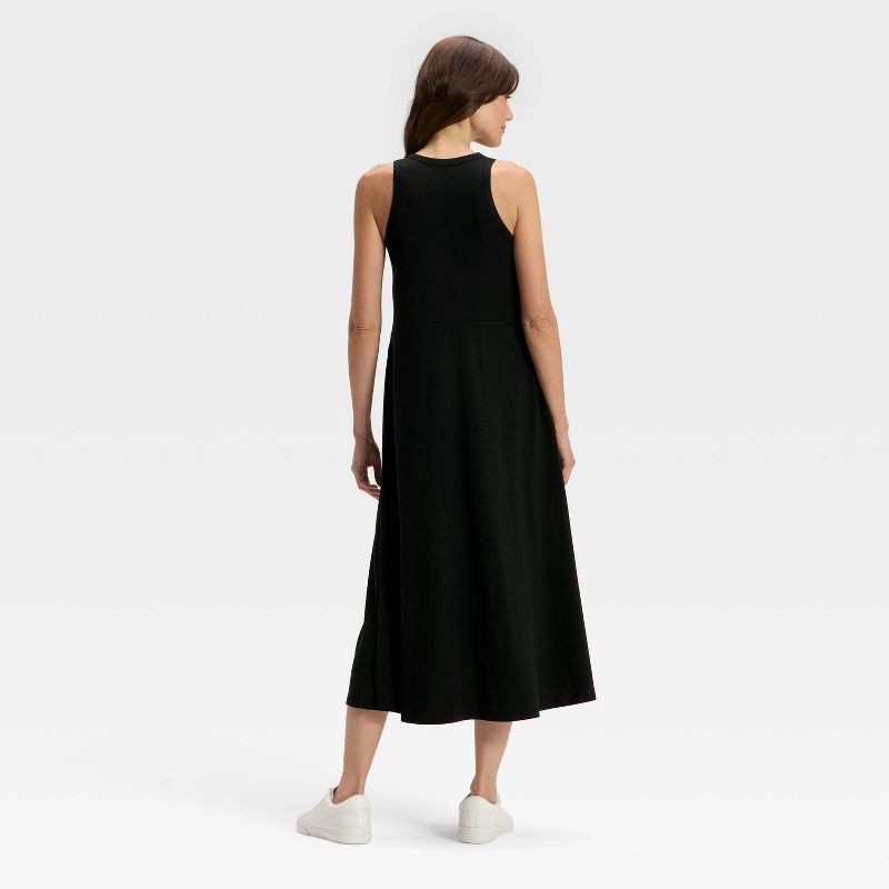 slide 2 of 3, Women's Knit Maxi Tank Dress - A New Day™ Black S, 1 ct