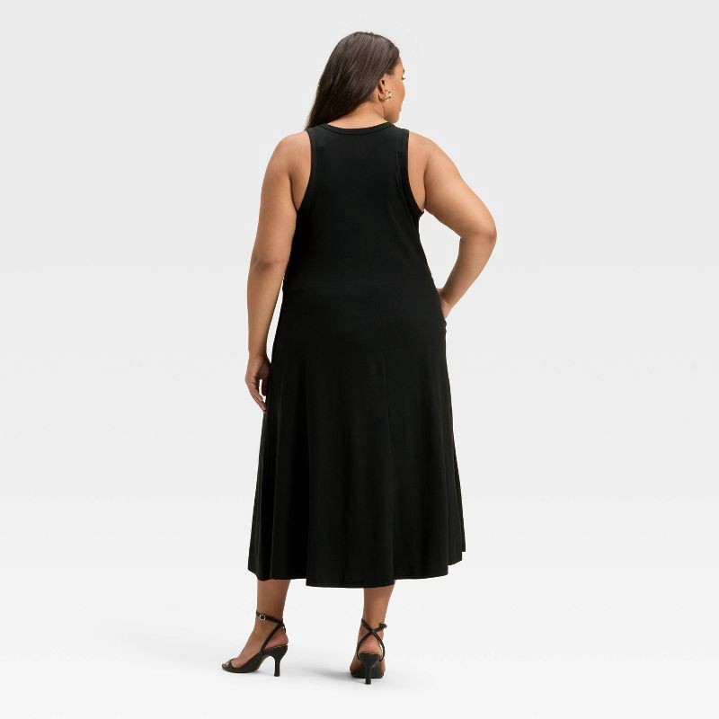 slide 2 of 3, Women's Knit Maxi Tank Dress - A New Day™ Black XXL, 1 ct
