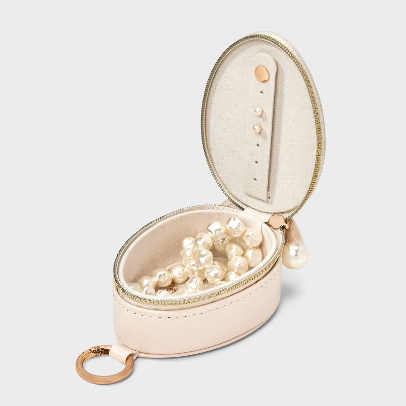 slide 2 of 2, Fish with Pearls Travel Jewelry Organizer - A New Day™ Cream, 1 ct