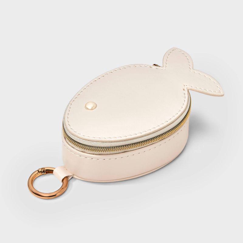 slide 1 of 2, Fish with Pearls Travel Jewelry Organizer - A New Day™ Cream, 1 ct