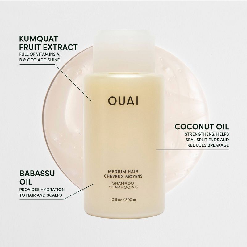 slide 2 of 7, OUAI Medium Shampoo - Travel Size - 3 fl oz - Ulta Beauty, 3 fl oz