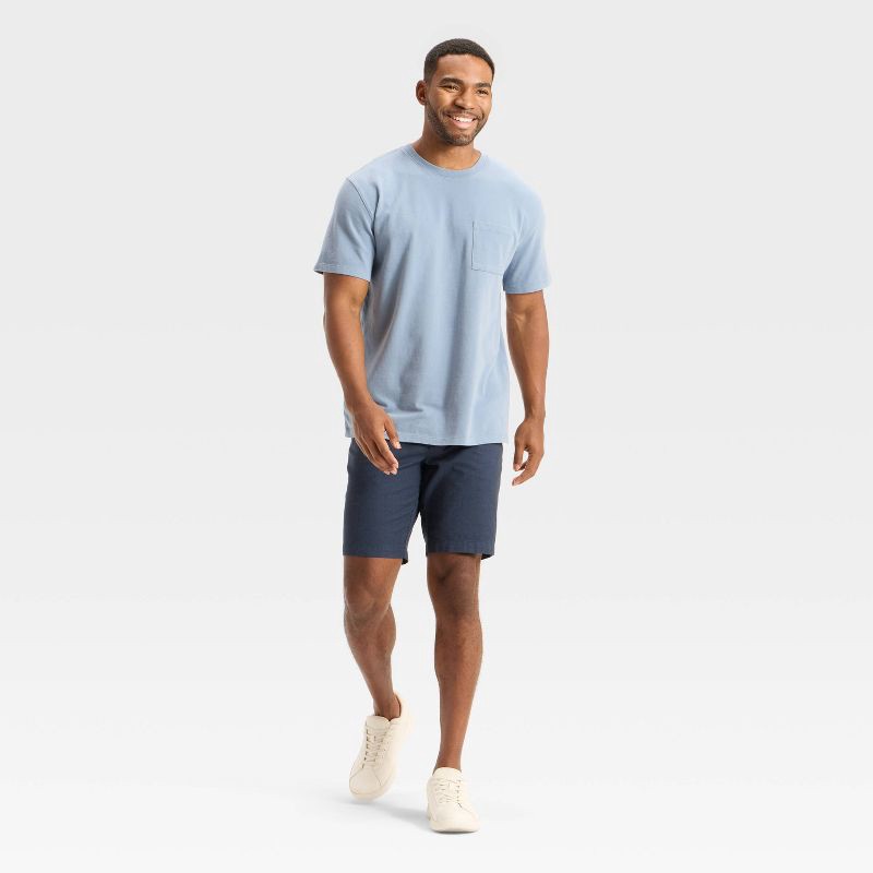 slide 3 of 3, Men's Vintage Short Sleeve Pocket T-Shirt - Goodfellow & Co™ Rig Blue XXL, 1 ct