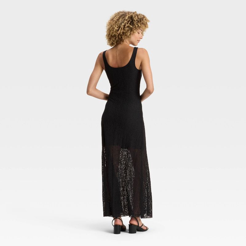 slide 2 of 3, Women's Textured Knit Maxi Dress - A New Day™ Black XL, 1 ct