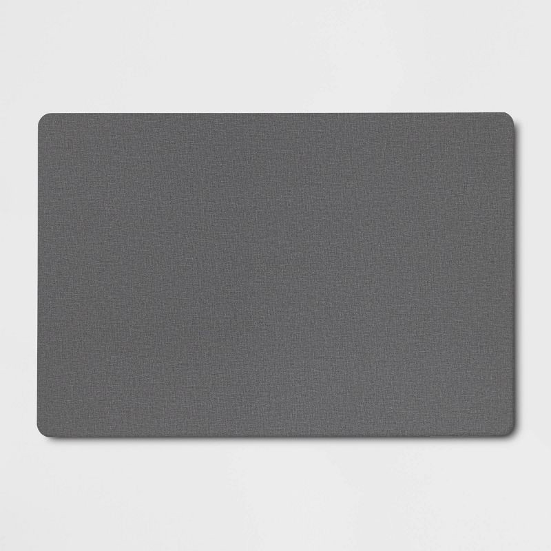 slide 1 of 4, 1'8"x2'6" Low Profile Kitchen Mat Gray - Room Essentials™, 1 ct