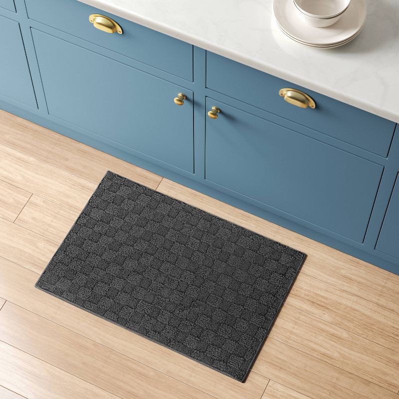 slide 2 of 4, 1'8"x2'6" Tufted Rug Gray - Room Essentials™, 1 ct