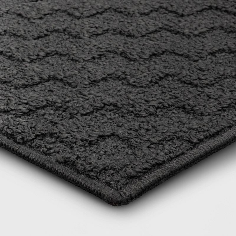 slide 3 of 4, 1'8"x2'6" Tufted Rug Gray - Room Essentials™, 1 ct