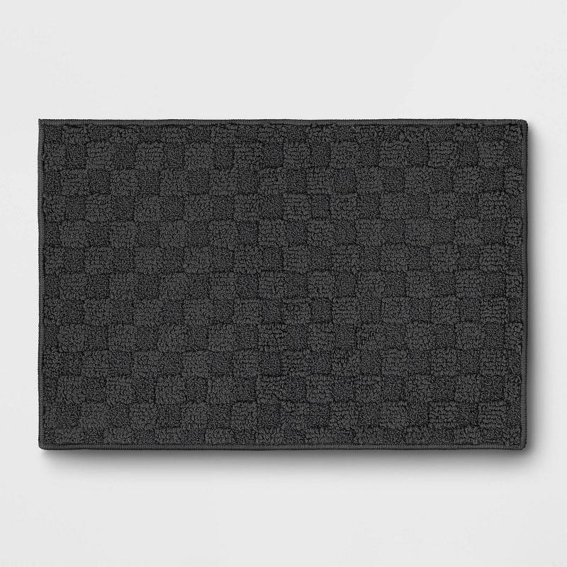 slide 1 of 4, 1'8"x2'6" Tufted Rug Gray - Room Essentials™, 1 ct