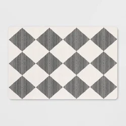 1'8"x2'6" Low Profile Kitchen Mat Black Diamond - Room Essentials™