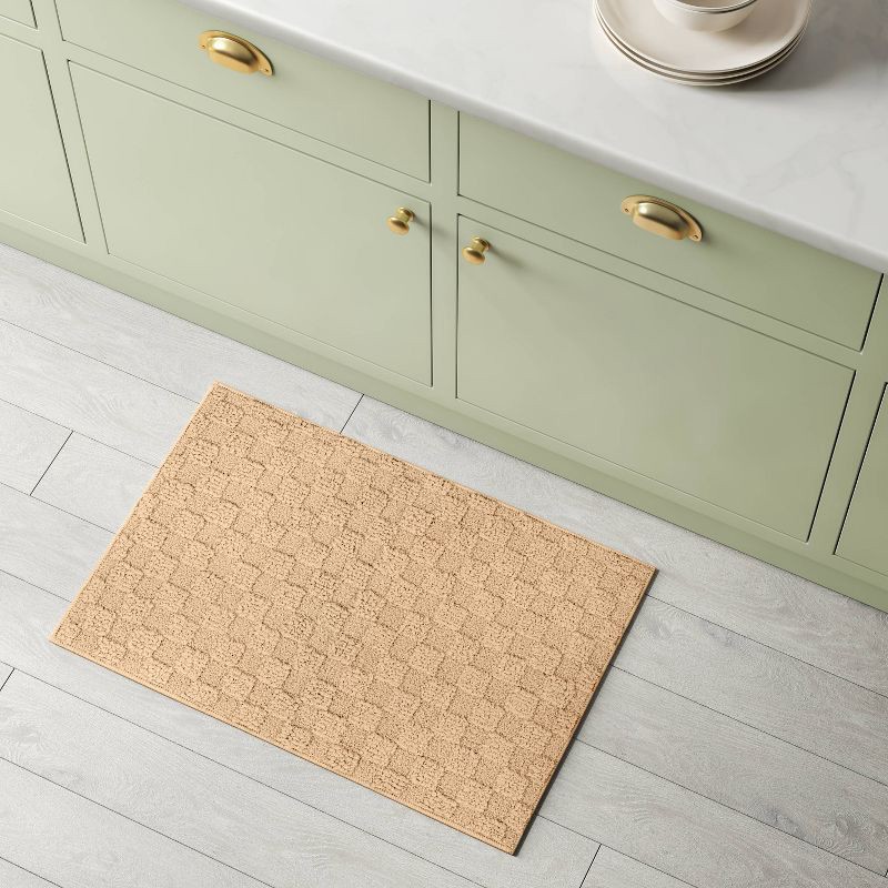 slide 2 of 4, 1'8"x2'6" Tufted Rug Tan - Room Essentials™, 1 ct