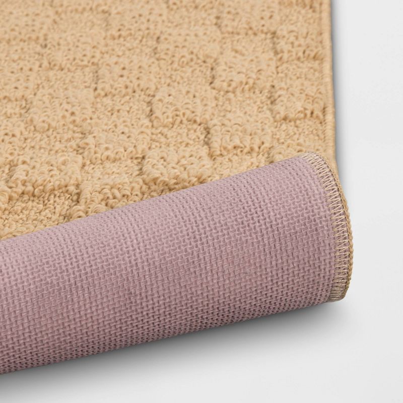 slide 4 of 4, 1'8"x2'6" Tufted Rug Tan - Room Essentials™, 1 ct