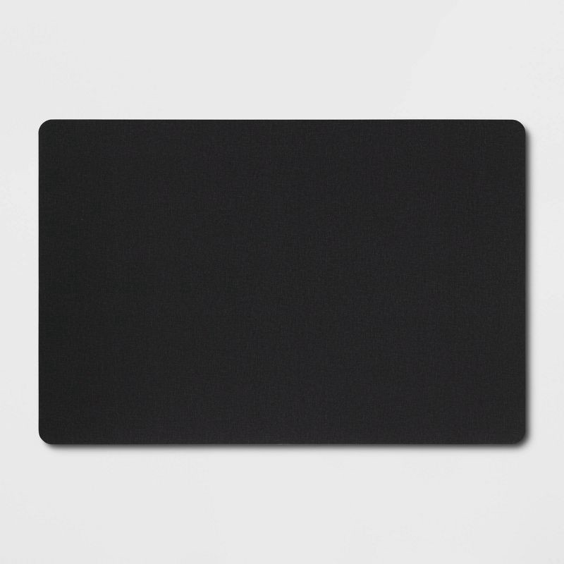 slide 1 of 4, 1'8"x2'6" Low Profile Kitchen Mat Black - Room Essentials™, 1 ct