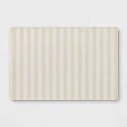 1'8"x2'6" Low Profile Kitchen Mat Oatmeal Striped - Room Essentials™