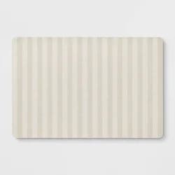 1'8"x2'6" Low Profile Kitchen Mat Oatmeal Striped - Room Essentials™