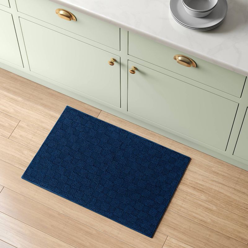 slide 2 of 4, 1'8"x2'6" Tufted Rug Navy - Room Essentials™, 1 ct