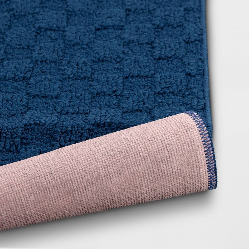 slide 4 of 4, 1'8"x2'6" Tufted Rug Navy - Room Essentials™, 1 ct