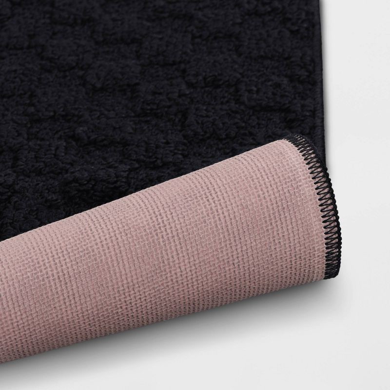 slide 4 of 4, 1'8"x2'6" Tufted Rug Black - Room Essentials™, 1 ct