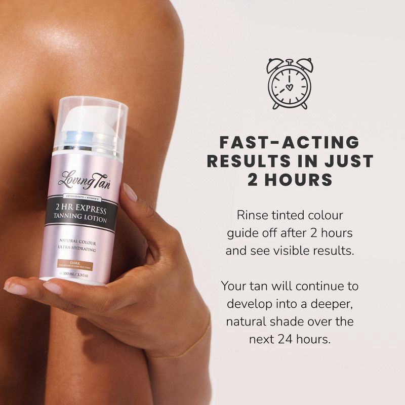 slide 7 of 7, Loving Tan 2 HR Express Tanning Lotion Dark - 3.3 fl oz - Ulta Beauty, 3.3 fl oz