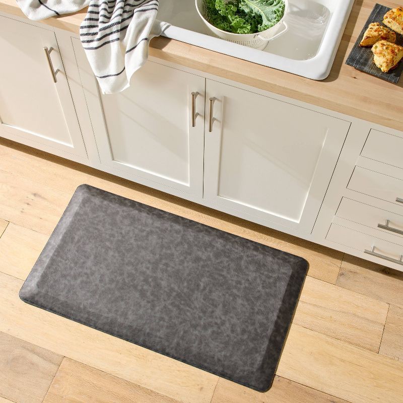 slide 2 of 5, Faux Leather Comfort Mat Charcoal - Figmint™, 1 ct