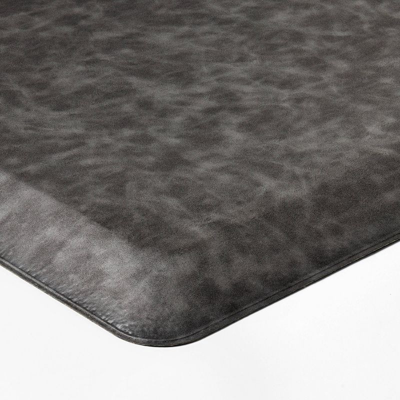 slide 3 of 5, Faux Leather Comfort Mat Charcoal - Figmint™, 1 ct