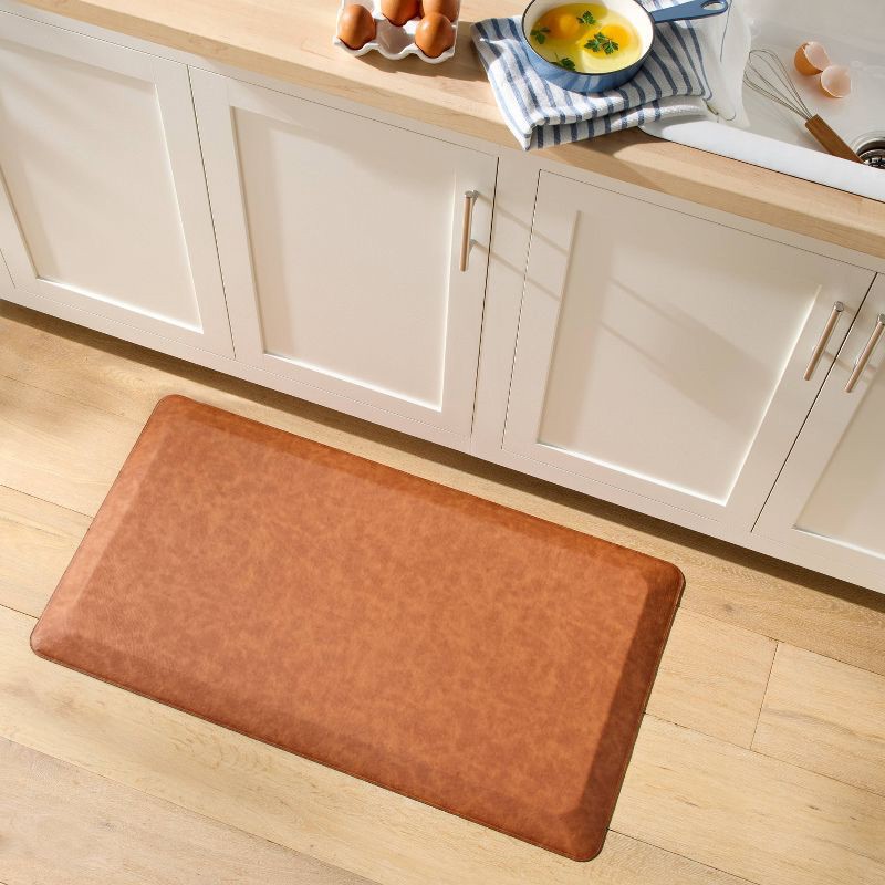 slide 2 of 5, Faux Leather Comfort Mat Brown - Figmint™, 1 ct