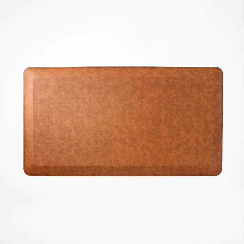 slide 1 of 5, Faux Leather Comfort Mat Brown - Figmint™, 1 ct